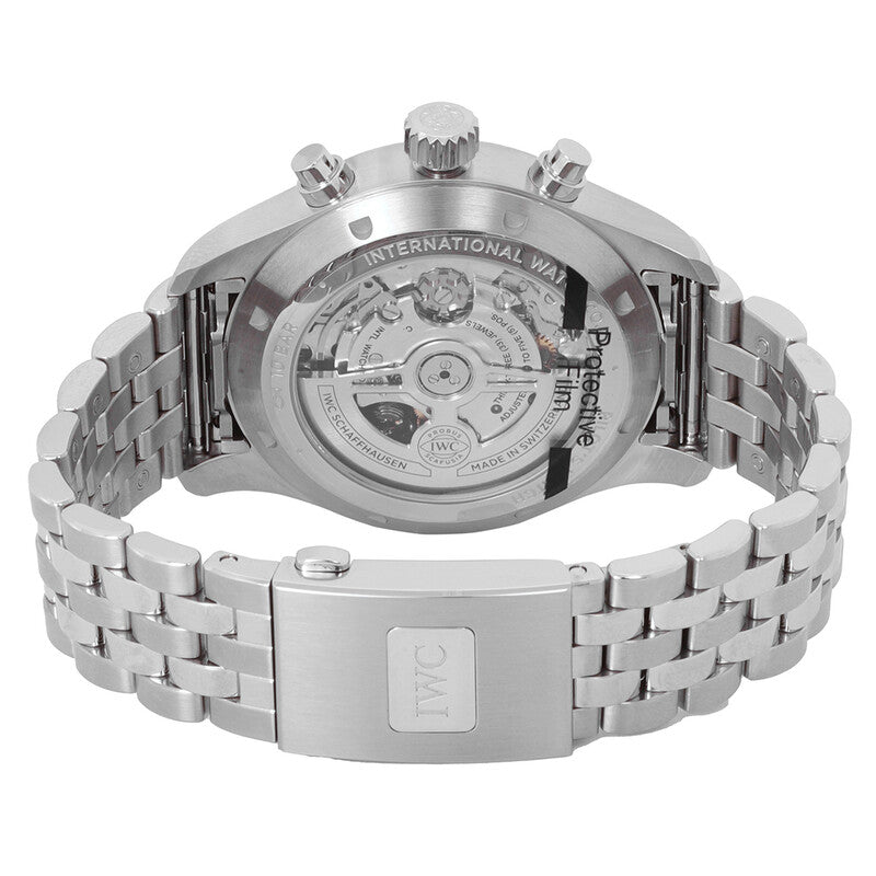 IWC Schaffhausen Pilot's Watch Chronograph - Green Dial Steel Bracelet