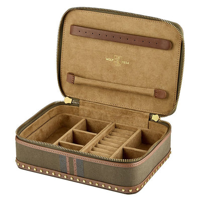 Ida Travel Zip Jewellery Case with handle