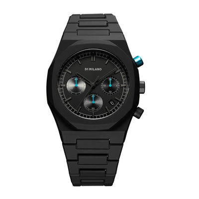 D1 Milano Polychrono Charcoal Black 40.5mm PHBJ07