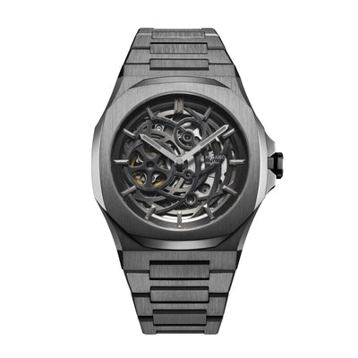 D1 Milano Skeleton Bracelet Gun Metal 41.5mm SKBJ11