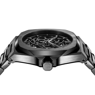 D1 Milano Skeleton Bracelet Gun Metal 41.5mm SKBJ11